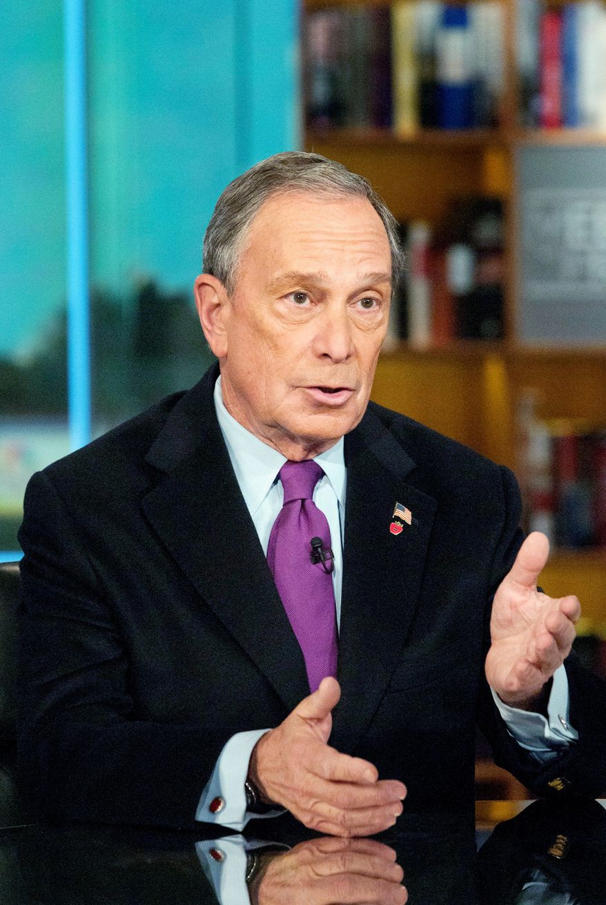 "I'm not going to run for president. I've got a great job," said New York Mayor Michael R. Bloomberg on Sunday. (Associated Press)