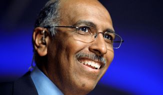 IN THE RUNNING: Michael S. Steele says he&#39;ll seek another term as head of the Republican National Committee. (Associated Press)