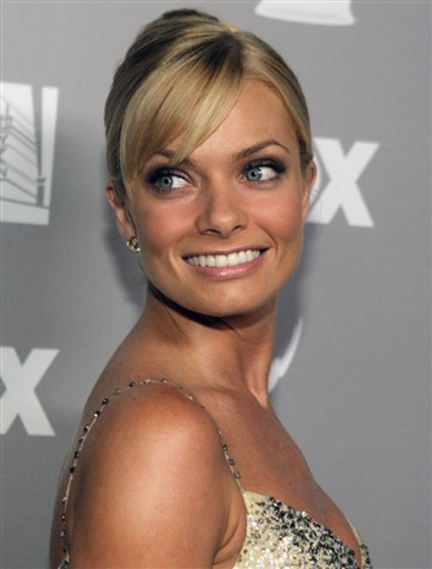 FILE - In this Aug. 27, 2006, file photo, actress Jaime Pressly poses for photographers as she arrives at the post-Emmy party in Beverly Hills, Calif. Santa Monica police say Pressly was arrested, Wednesday, Jan. 5, 2011, for investigation of driving under the influence of alcohol. (AP Photo/Jae C. Hong, file)