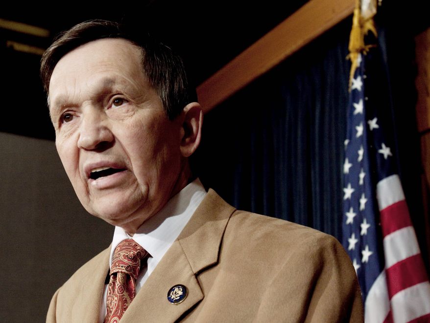 Rep. Dennis J. Kucinich, Ohio Democrat, has contacted supporters about helping him influence state lawmakers who are redrawing the political map of his state. (Associated Press)