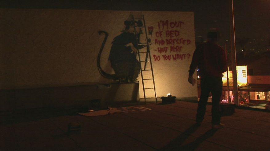 A still image from the film "Exit Through the Gift Shop" (Courtesy of banksyfilm.com)
