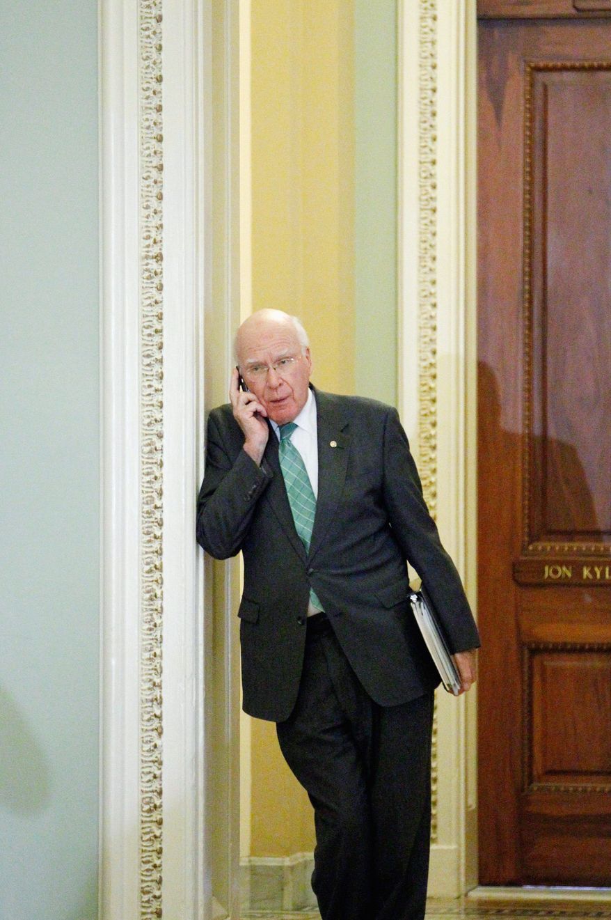 **FILE** Sen. Patrick J. Leahy, Vermont Democrat and Judiciary Committee chairman (Associated Press)