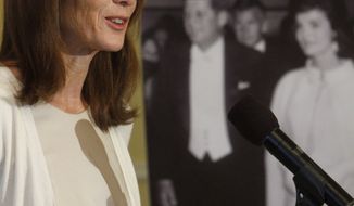 ** FILE ** Caroline Kennedy at the launch of the JFK Digital Archive, as part of the 50th anniversary of the inauguration of President John F. Kennedy, at the National Archives in Washington, on Jan. 13, 2011. (AP Photo/Jacquelyn Martin)