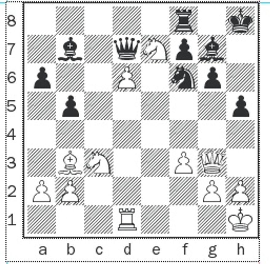 Nyzhnyk-Kazhgaleyev after 32...Kh8.