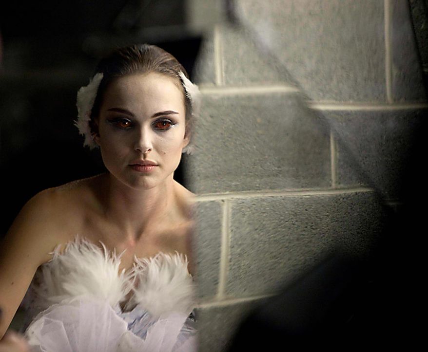 Natalie Portman in a scene from "Black Swan." The film was nominated for an Academy Award for best film, Tuesday, Jan. 25, 2011. The Oscars will be presented Feb. 27 at the Kodak Theatre in Hollywood. (AP Photo/Fox Searchlight, Niko Tavernise)