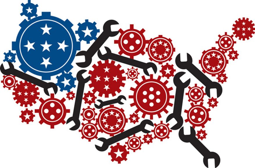 Illustration: Regulatory America by Linas Garsys for The Washington Times