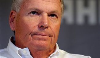 NASCAR team owner Rick Hendrick listens to questions during a media tour in Concord, N.C., Wednesday, Jan. 26, 2011. (AP Photo/Mike McCarn)