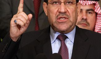 Iraqi Prime Minister Nouri al-Maliki said Friday, Feb. 4, 2011, he will return half of his annual salary to the government&#39;s treasury in a symbolic effort to balance the standard of living between the nation&#39;s rich and poor. (AP Photo/Hadi Mizban, File)