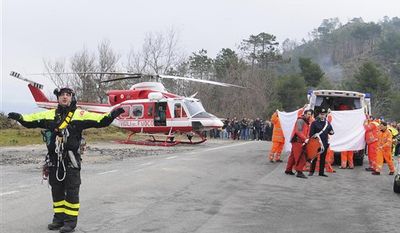 Artur Kubica, F1 Renault driver Robert Kubica's father, arrives at the Santa Corona hospital where his son is hospitalized, in Pietra Ligure, Italy, Monday, Feb. 7, 2011. The surgeon who operated on Robert Kubica says the Formula One driver spent a tranquil night after an operation on his hand following a rally car crash. Surgeon Igor Rossello said Monday that it will take "at least six days'' to assess whether blood circulation was fully restored to the Polish driver's right hand. (AP Photo/Silvio Fasano)