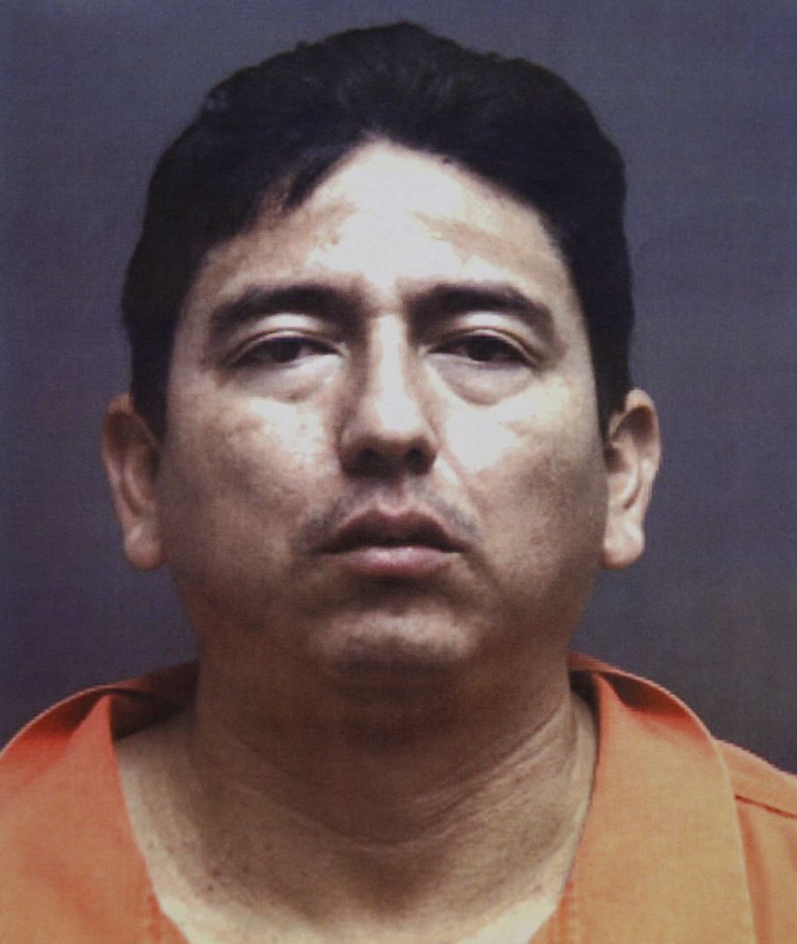 This handout photo provided by the City of Manassas Police Department on Feb. 11, 1001, shows Jose Oswaldo Alfaro. Alfaro is charged with three counts of first-degree murder and other charges are pending after attacks just blocks apart in a northern Virginia neighborhood that left three people dead and three others injured Thursday, Feb. 10, 2011. (AP photo/Luis M. Alvarez)