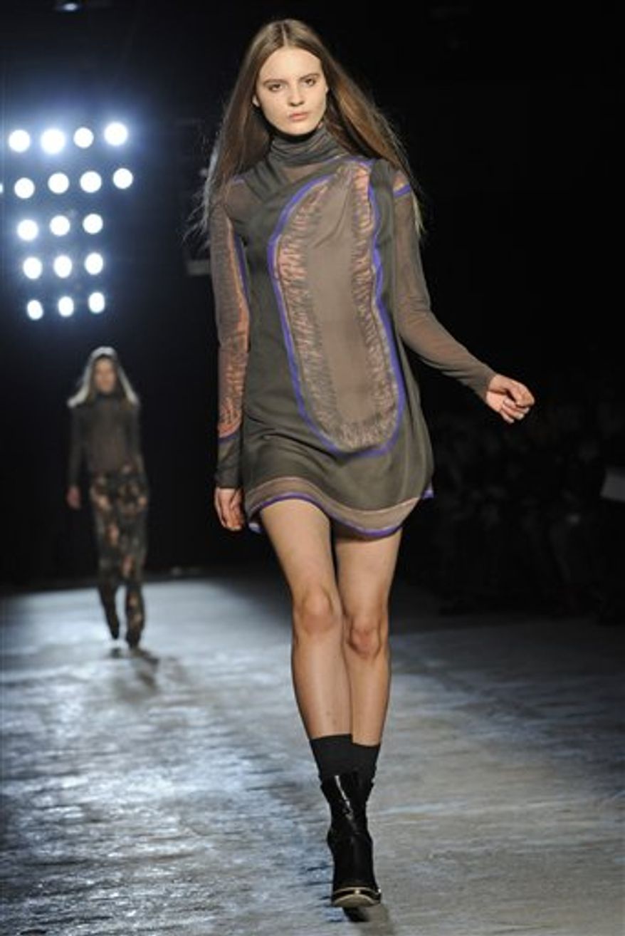 The Edun Fall 2011 collection is modeled during Fashion Week, Saturday, Feb. 12, 2011, in New York. (AP Photo/Louis Lanzano)