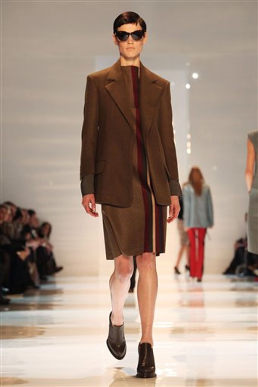 The Derek Lam fall 2011 collection is modeled Sunday, Feb. 13, 2011, during Fashion Week in New York. (AP Photo/Andrew Burton)