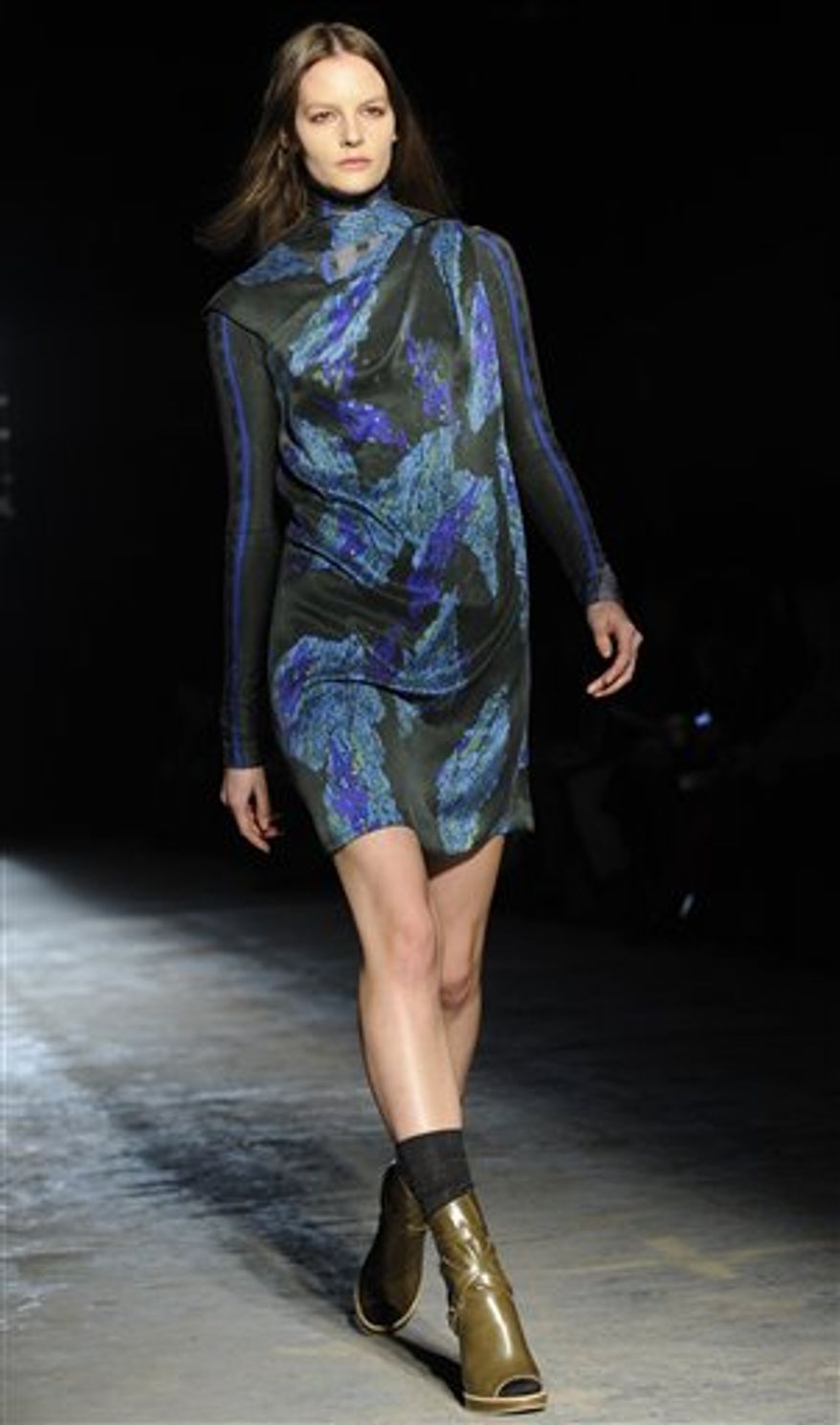 The Edun Fall 2011 collection is modeled during Fashion Week, Saturday, Feb. 12, 2011, in New York. (AP Photo/Louis Lanzano)