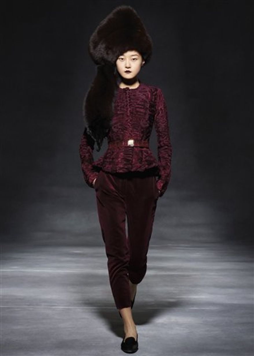 This Monday, Feb. 14, 2011 photo courtesy of Henrik Nielsen & Andreas Omvik for The Row shows The Row Fall 2011 collection modeled during Fashion Week in New York. (AP Photo/The Row, Henrik Nielsen & Andreas Omvik) NO SALES; EDITORIAL USE ONLY