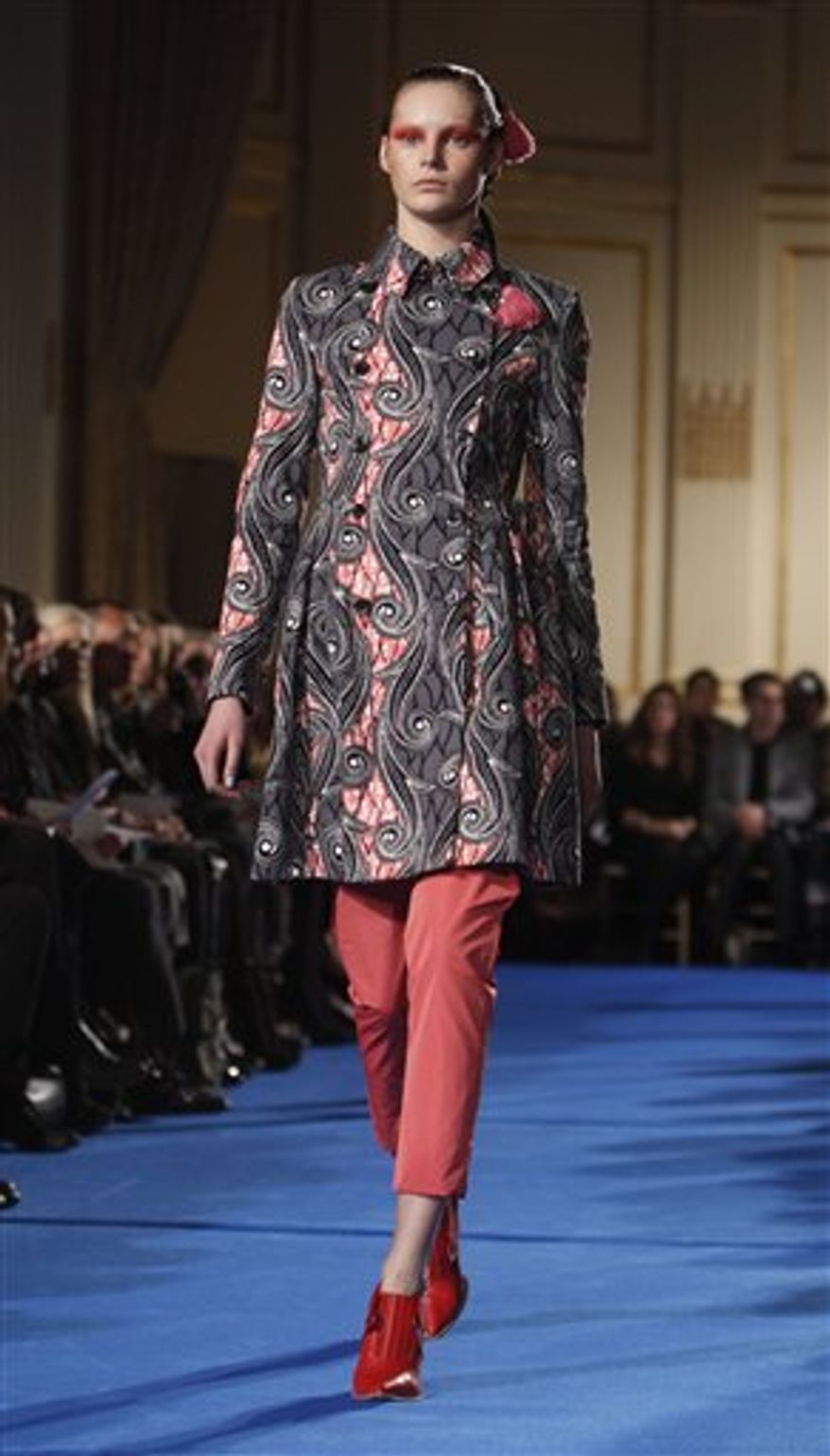 The Thakoon fall 2011 collection is modeled during Fashion Week Sunday, Feb. 13, 2011 in New York. (AP Photo/Jason DeCrow)