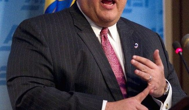 STRAIGHT-TALKER: New Jersey Gov. Chris Christie is being touted as a potential Republican presidential candidate in 2012 largely because of his no-nonsense style. (Associated Press)
