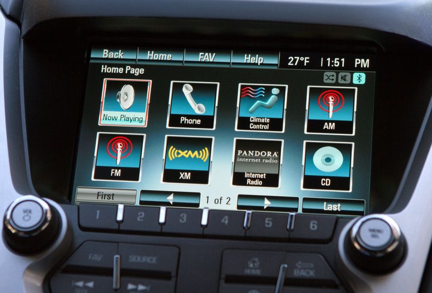 Chevrolet introduces MyLink, a smart interface design allowing drivers to utilize mobile communications technology while their phones remain safely stowed. MyLink builds on the safety and security of OnStar and seamlessly integrates online services like Pandora internet radio and Stitcher SmartRadio using hands-free voice and touch-screen controls via Bluetooth device connectivity. MyLink will be available first to ChevroletEquinox and Chevrolet Volt customers, later this fall. (Photo by Emile Wamsteker for Chevrolet)
