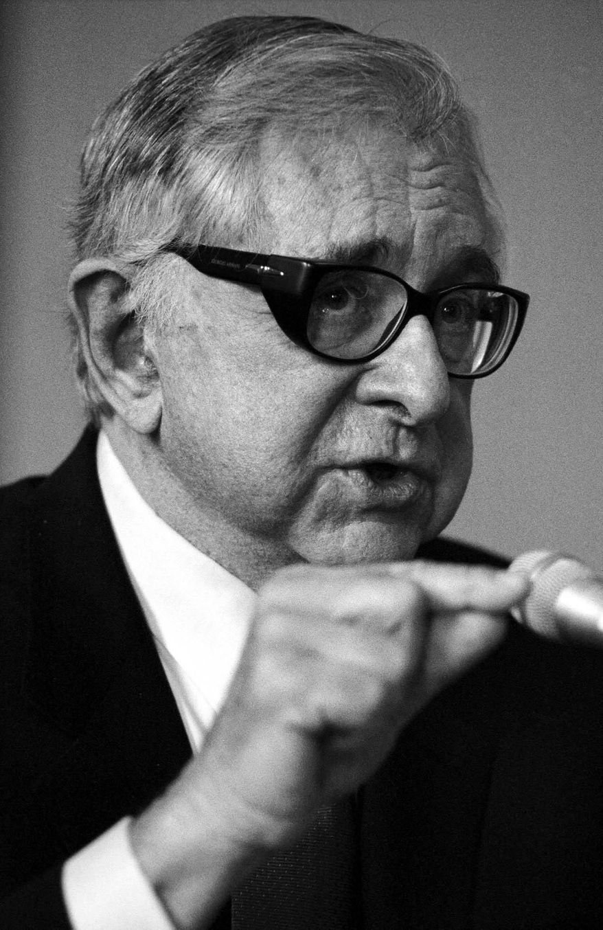 Abortion doctor-turned-pro-life activist Dr. Bernard Nathanson, seen here in February 2000, died last week at 84. (The Washington Times)