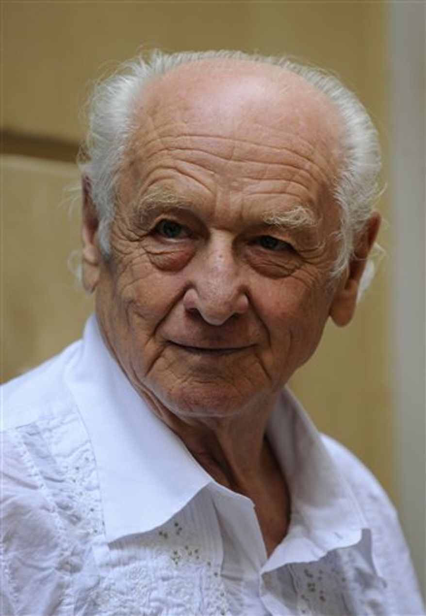 FILE - In this July 16, 2008 file photo, Czech author Arnost Lustig, who escaped from a Nazi death transport to make the Holocaust the main theme of his fiction, is seen in Prague. Jana Jelinkova, spokeswoman for Prague's Kralovske Vinohrady university clinic says Lustig died early Saturday, Feb. 26, 2011. He was 84. (AP Photo/CTK, Rene Volfik) SLOVAKIA OUT