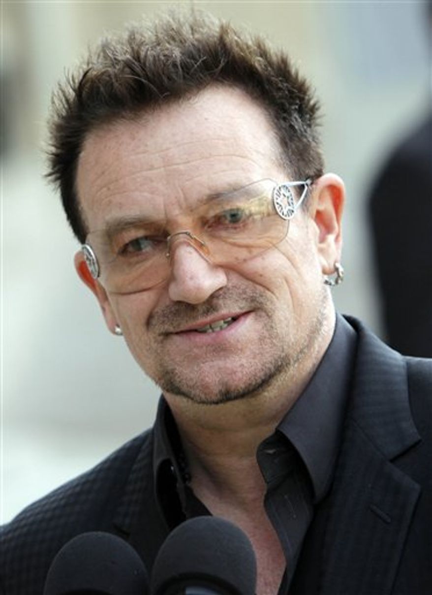 **FILE** U2 lead singer Bono (Associated Press)