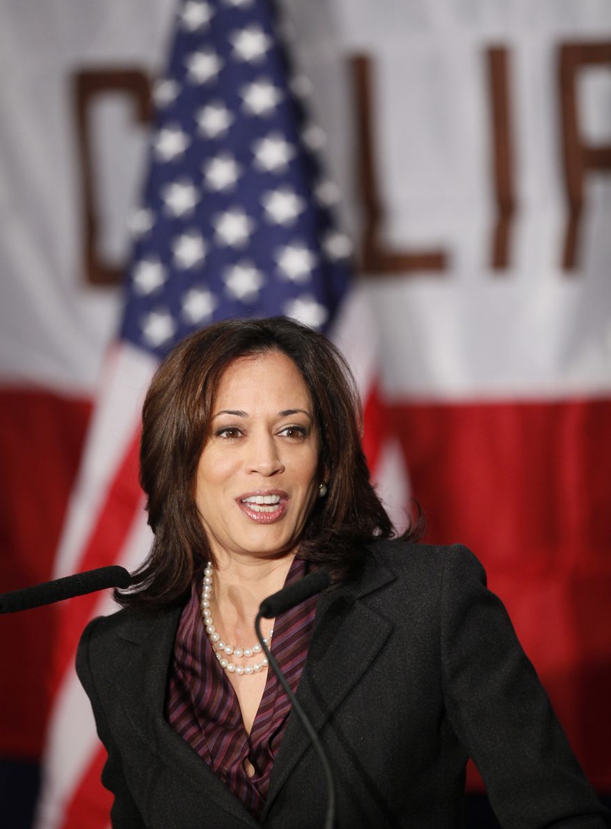 California Attorney General Kamala Harris (AP Photo/Damian Dovarganes)
