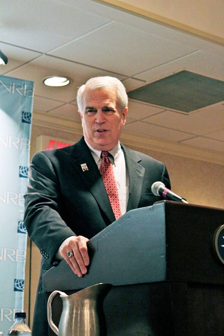 Frank Wright, president of the National Religious Broadcasters, assailed a "public-value test," as proposed by an FCC commissioner, as "the 'Fairness Doctrine' in a dress." (Mark A. Kellner/The Washington Times)