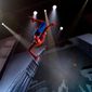 In this theater publicity image released by The O and M Co., the Spider-Man character is suspended in the air in a scene from the musical &quot;Spider-Man: Turn Off the Dark,&quot; in New York. (AP Photo/The O and M Co., Jacob Cohl)
