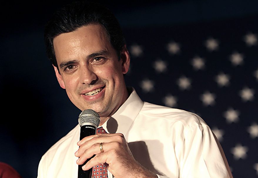 **FILE** Republican congressional candidate Tom Graves declares victory in a special election during a celebration at his campaign headquarters in Cumming, Ga., on Aug. 10, 2010. (Associated Press)