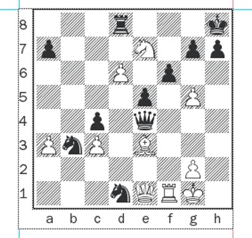 Benjamin-Kraai after 34...Nd1.