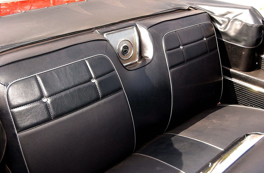 The black vinyl interior is just as the current owner remembered. (Bill O'Brien/The Washington Times)