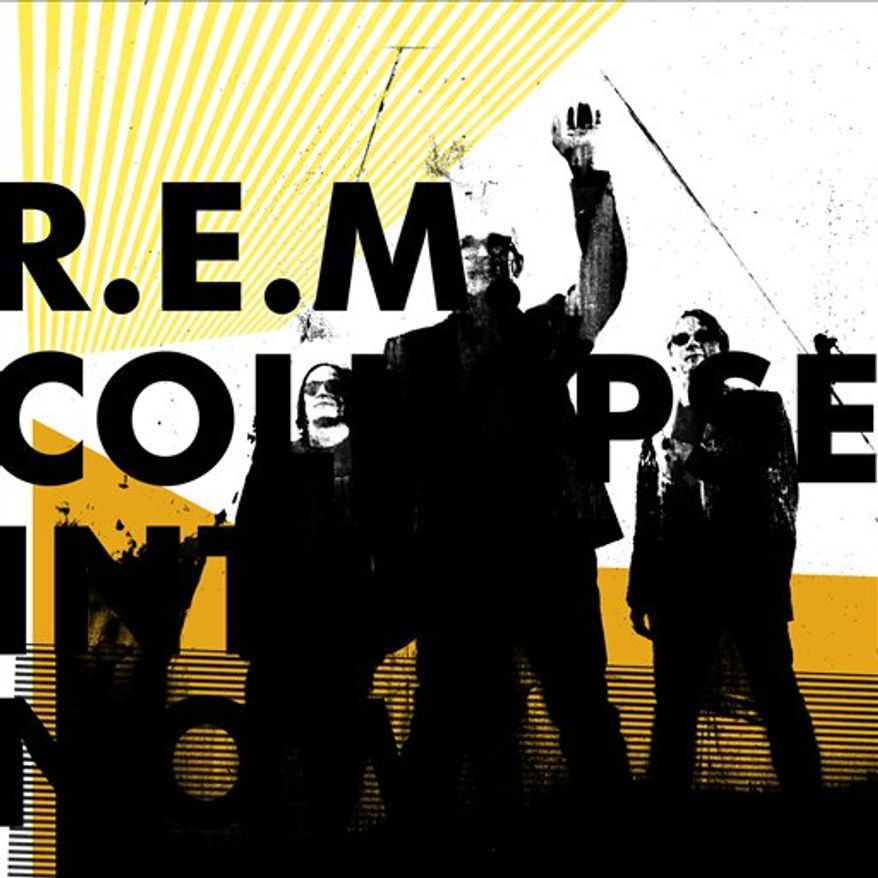 In this CD cover image released by Warner Bros., the latest release by R.E.M., "Collapse Into Now," is shown. (AP Photo/Warner Bros.)