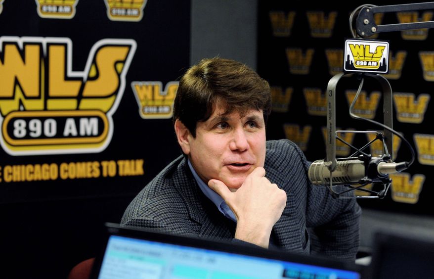 Ousted Illinois Gov. Rod R. Blagojevich is a guest host on WLS-AM's popular "Don Wade and Roma" show recently in Chicago. A judge has turned down a motion to cancel Blagojevich's second corruption trial and proceed straight to sentencing the impeached former governor on a lone conviction from his first trial. (Associated Press)