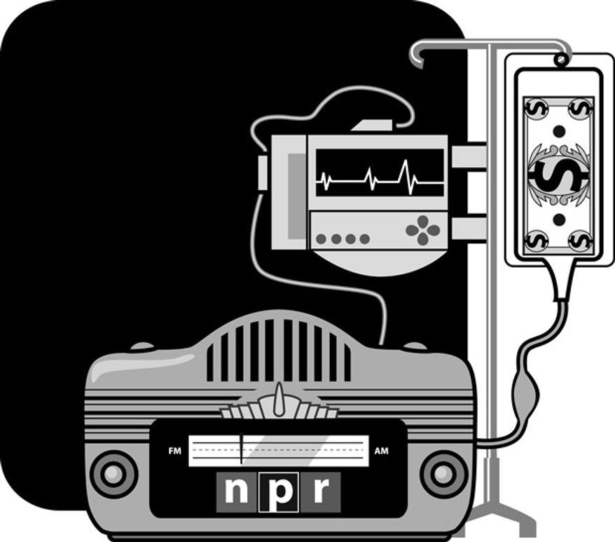 Illustration: NPR by Linas Garsys for The Washington Times