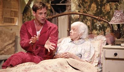 In this undated theater publicity image released by Richard Kornberg and Associates, Helen Stenborg is shown in a scene from Morris Panych's "Vigil," in New York. Stenborg, a Tony-nominated stage, film and TV actress who was the wife of the late Tony Award-winning actor Barnard Hughes and mother of the Tony Award-winning director Doug Hughes, has died. She was 86. (AP Photo/Richard Kornberg and Associates, Carol Rosegg)