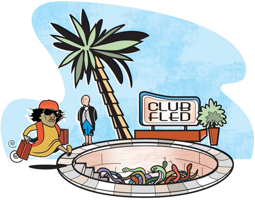 Illustration: Club Fled by Linas Garsys for The Washington Times