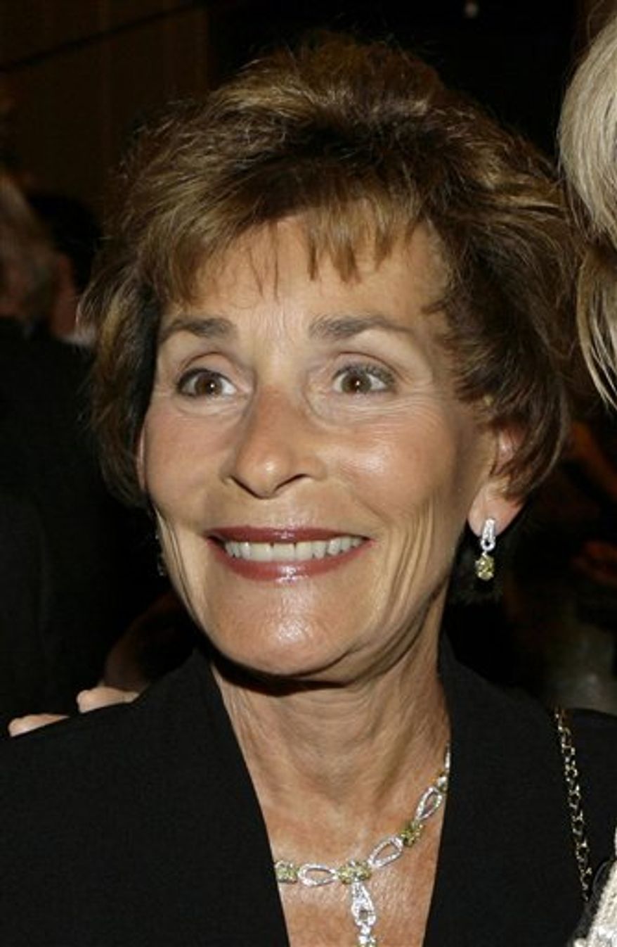 FILE - In this April 18, 2007 file photo, Judge Judy Sheindlin is shown at a party held by CNN celebrating Larry King's fifty years of broadcasting in New York. TV's "Judge Judy" is hospitalized in Los Angeles for an undisclosed condition. A spokesman for 68-year-old Judy Sheindlin says the judge is "feeling much better" after being taken from her show taping by ambulance to Cedars-Sinai Medical Center on Wednesday, March 30, 2011.( AP Photo/Stuart Ramson, File)