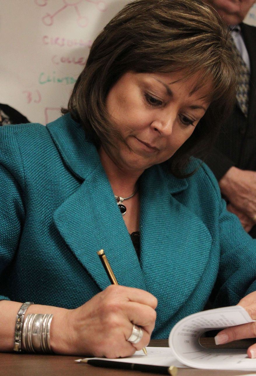 ** FILE ** Gov. Susana Martinez in Albuquerque, N.M., on Wednesday, March 30, 2011. (AP Photo/Susan Montoya Bryan)