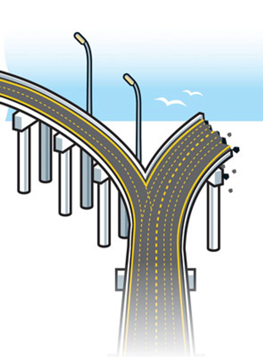 Illustration: Crossroads by Linas Garsys for The Washington Times