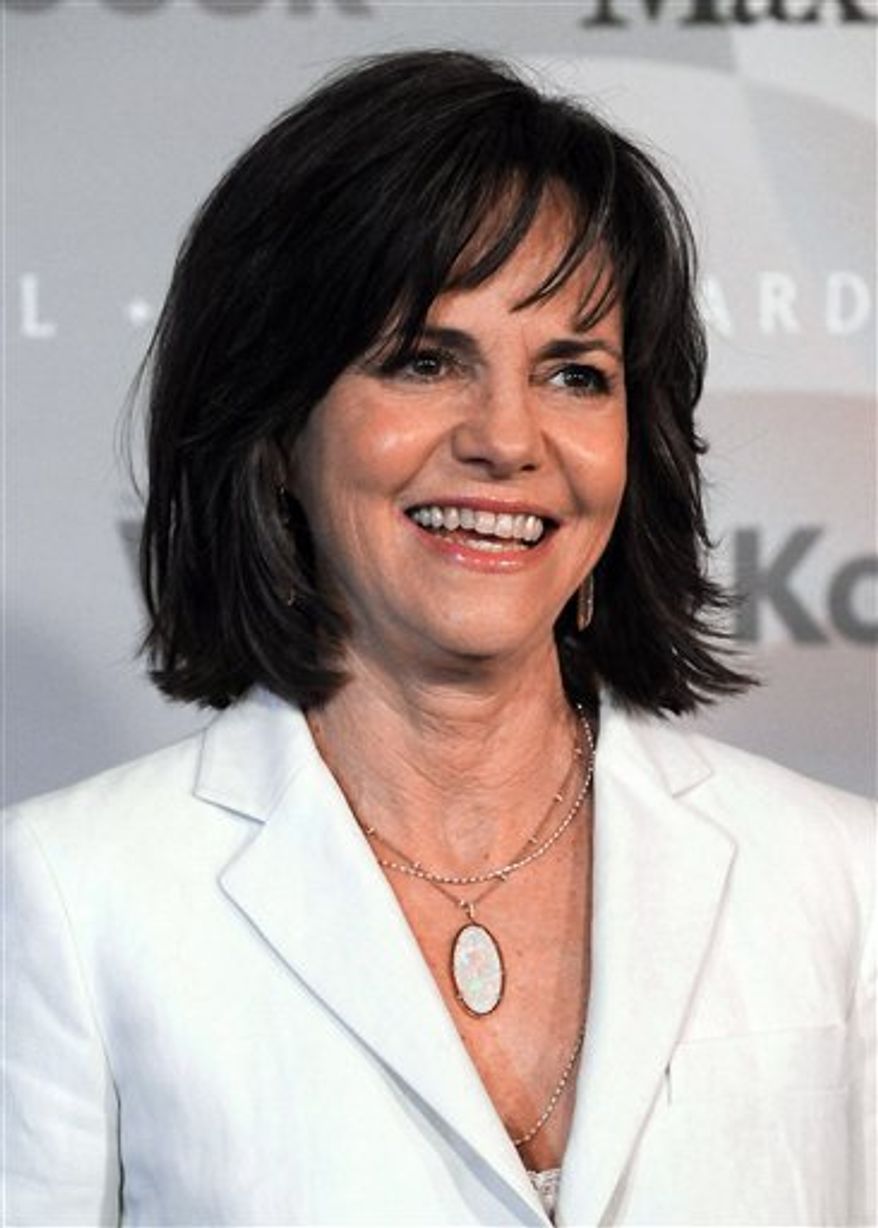FILE - In this June 1, 2010 file photo, actress Sally Field arrives at the Crystal Lucy Awards in Los Angeles. (AP Photo/Katy Winn, file)