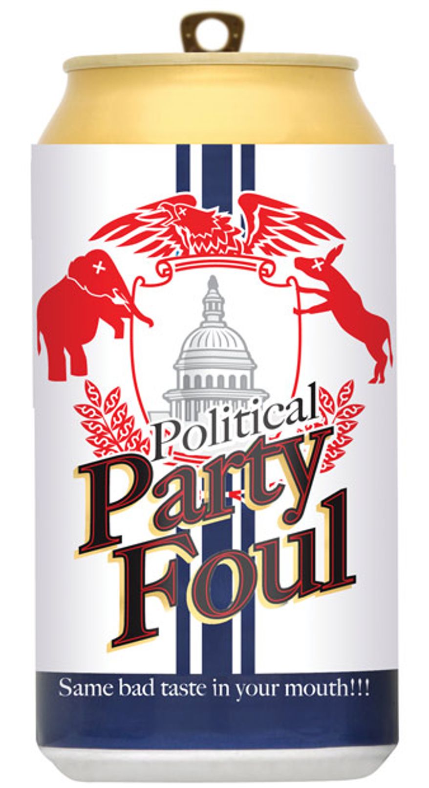 Illustration: Political party foul by Linas Garsys for The Washington Times