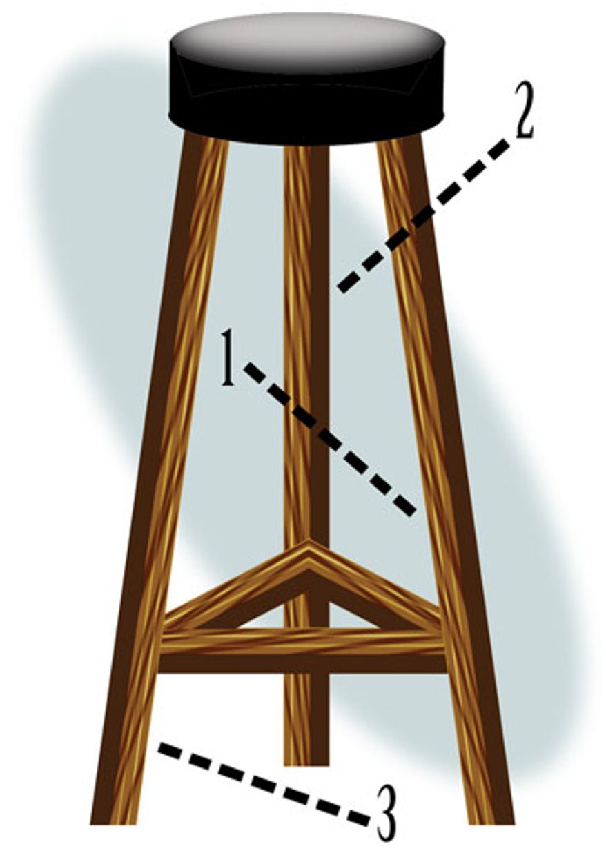 Illustration: Stool by Alexander Hunter for The Washington Times