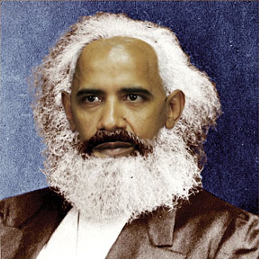 Illustration:Obamarx by Alexander Hunter for The Washington Times