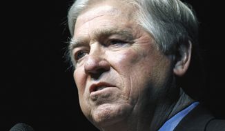 **FILE** Mississippi Gov. Haley Barbour speaks April 21 in Jackson, Miss. Barbour says he won&#39;t be a presidential candidate for 2012. (Associated Press)