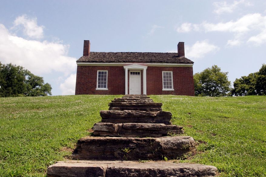 FILE - A July 28, 2004 file photo shows the home of Rev. John Rankin, in Ripley, Ohio, a National Historic Landmark. Rankin and his family helped hundreds of escaped slaves by using their house on a hill as a stop on Ohio's Underground Railroad. The home is one of 150 lesser-known destinations The Appalachian Regional Commission is highlighting on a new 13-state map it hopes will get heritage tourists beyond the well-trod battlefields and into "The Home Front." (AP Photo/Columbus Dispatch, Renee Sauer, File)