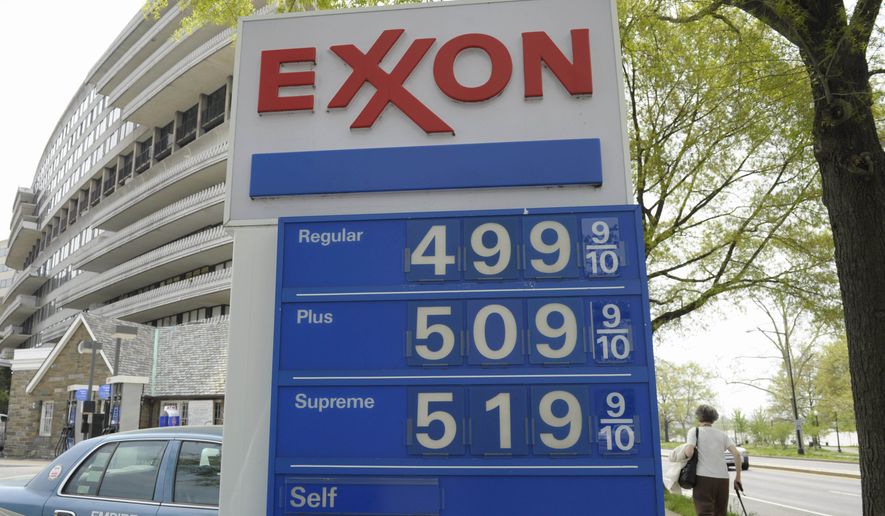 Gas prices topped $5 a gallon at a station in Northwest Washington last week. The high prices, which have risen roughly 85 cents since the start of the year, are taking a toll on the economic recovery. ASSOCIATED PRESS