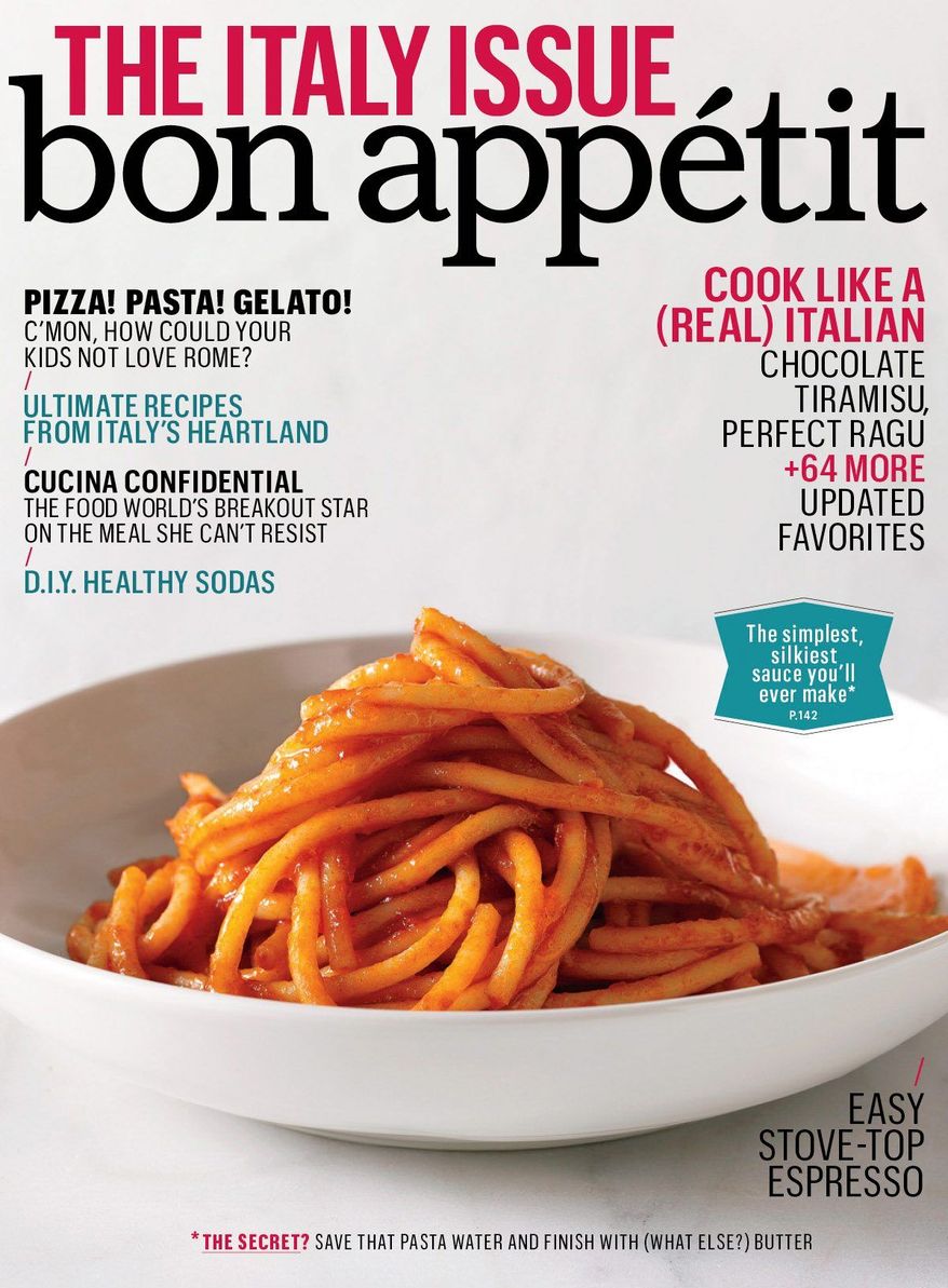 Associated Press photographs
Rival food-related magazines are getting spicier. Two of the larger-circulation food titles, "Every Day with Rachael Ray" and "Bon Appetit," got makeovers this month with an emphasis on splashier presentations.