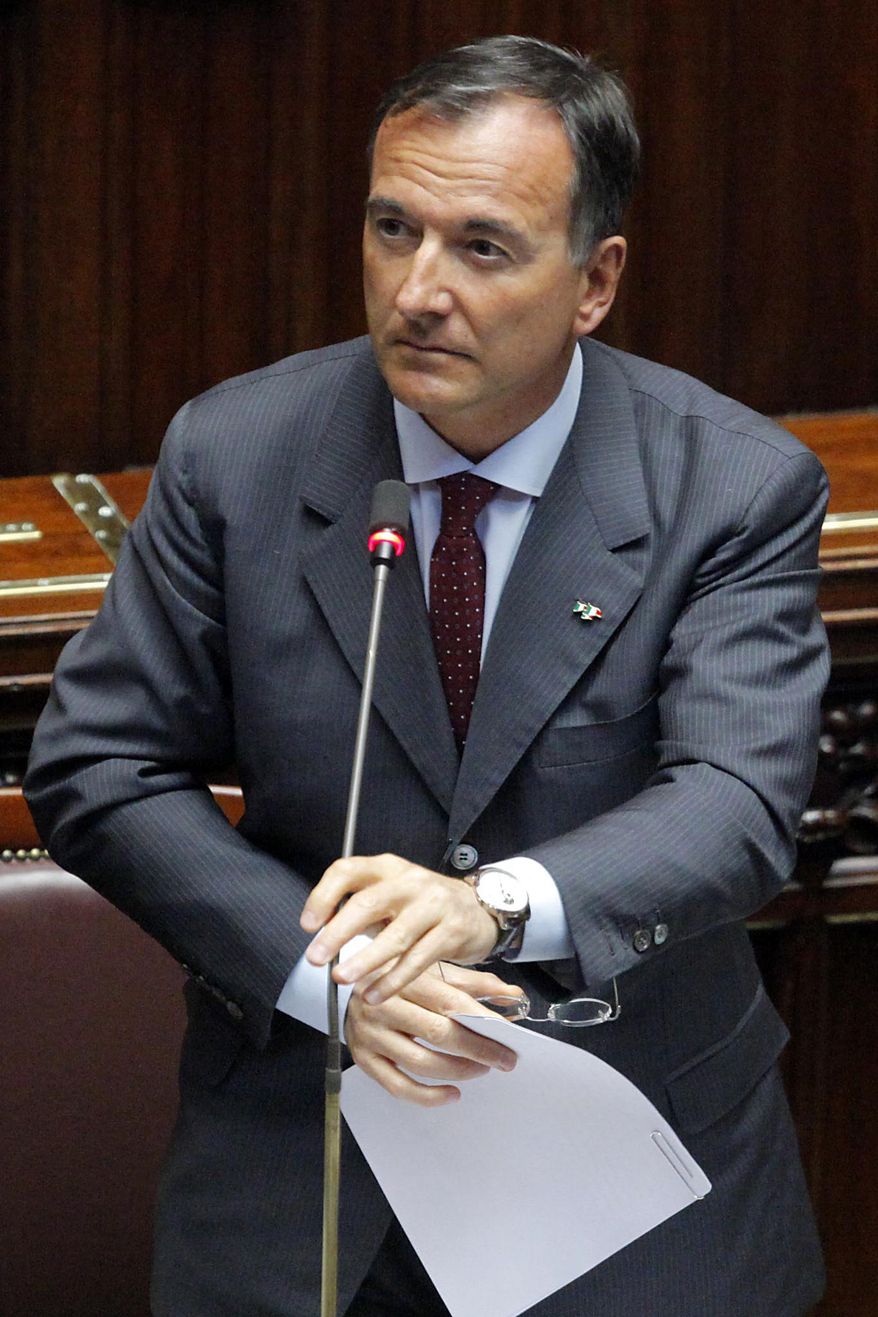 Italian Foreign Minister Franco Frattini (AP Photo/Mauro Scrobogna, Lapresse)