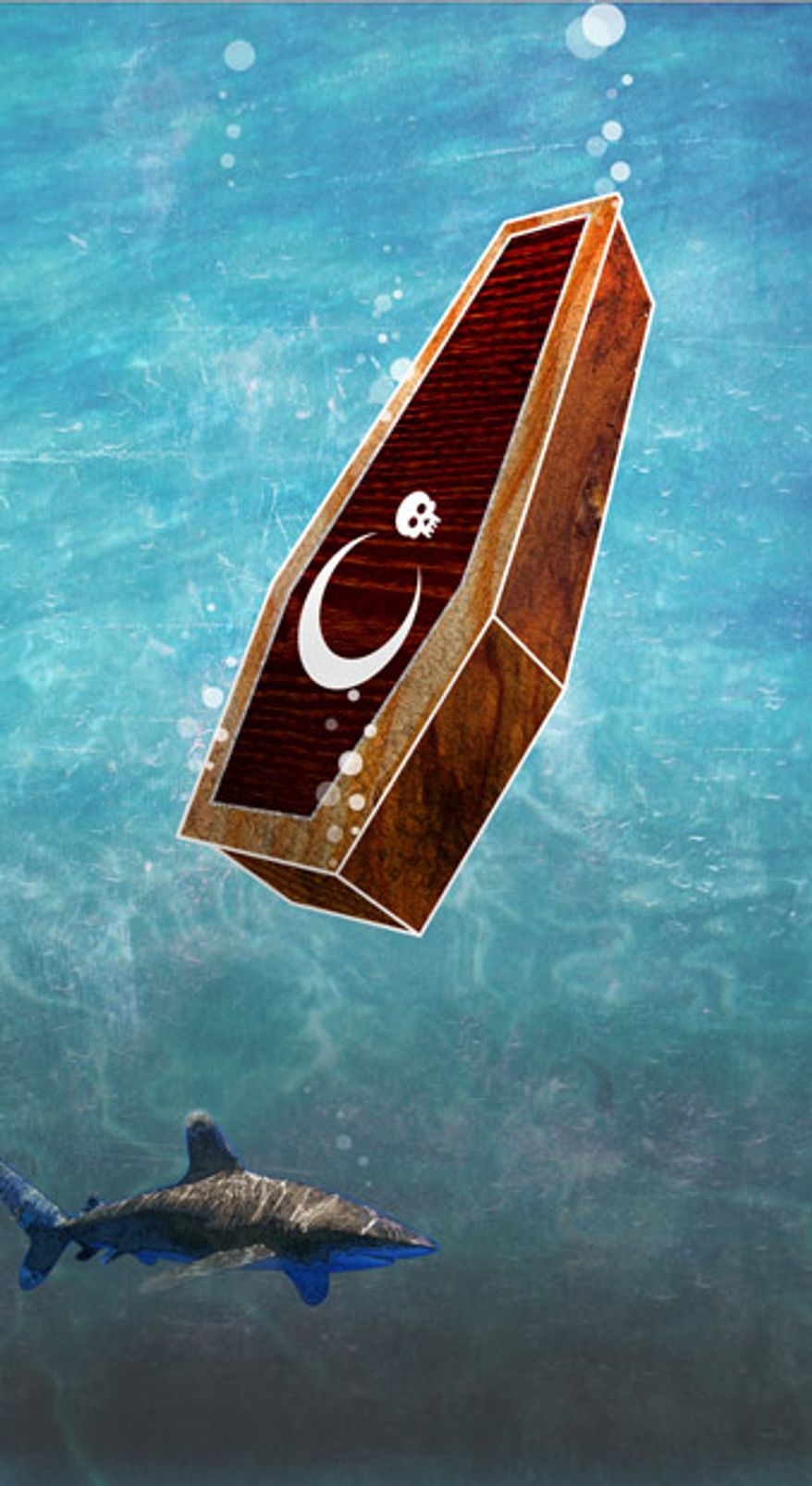 Illustration: Bin Laden deep-sixed by Greg Groesch for The Washington Times
