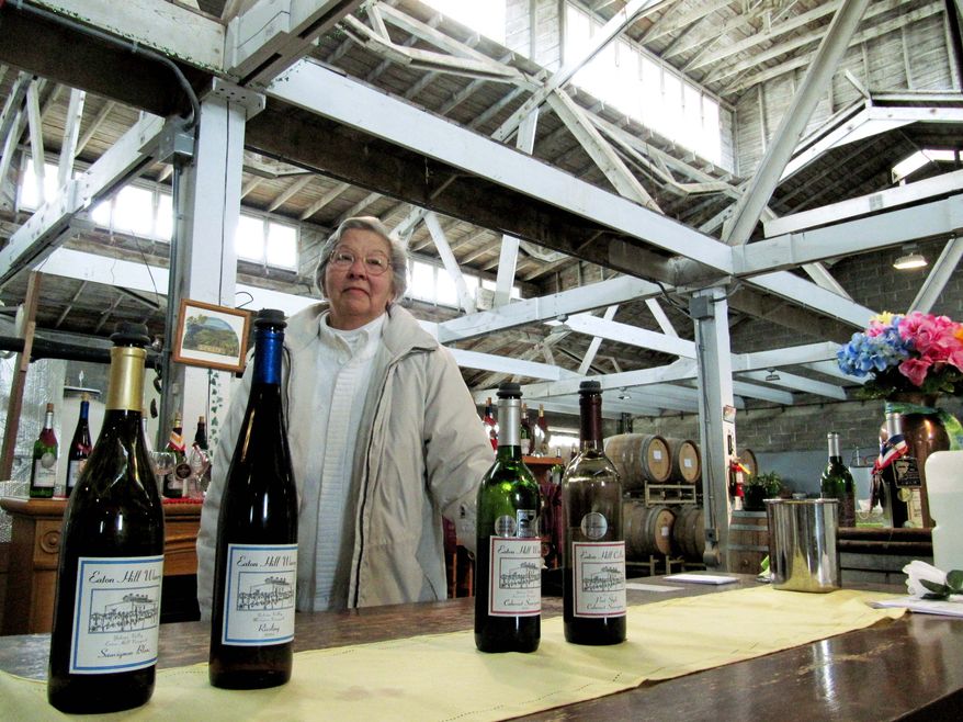 ASSOCIATED PRESS
JoAnn Stear recently accepted a $1.2 million offer for her Eaton Hill Winery in south-central Washington, well below her original price of $2.7 million. "But "healthwise, agewise, it was time to go," she said.