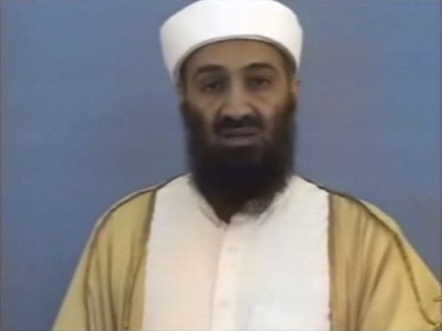 ** FILE ** Al Qaeda leader Osama bin Laden is shown in a video released by the Department of Defense on Saturday, May 7, 2011. (AP Photo/Department of Defense)